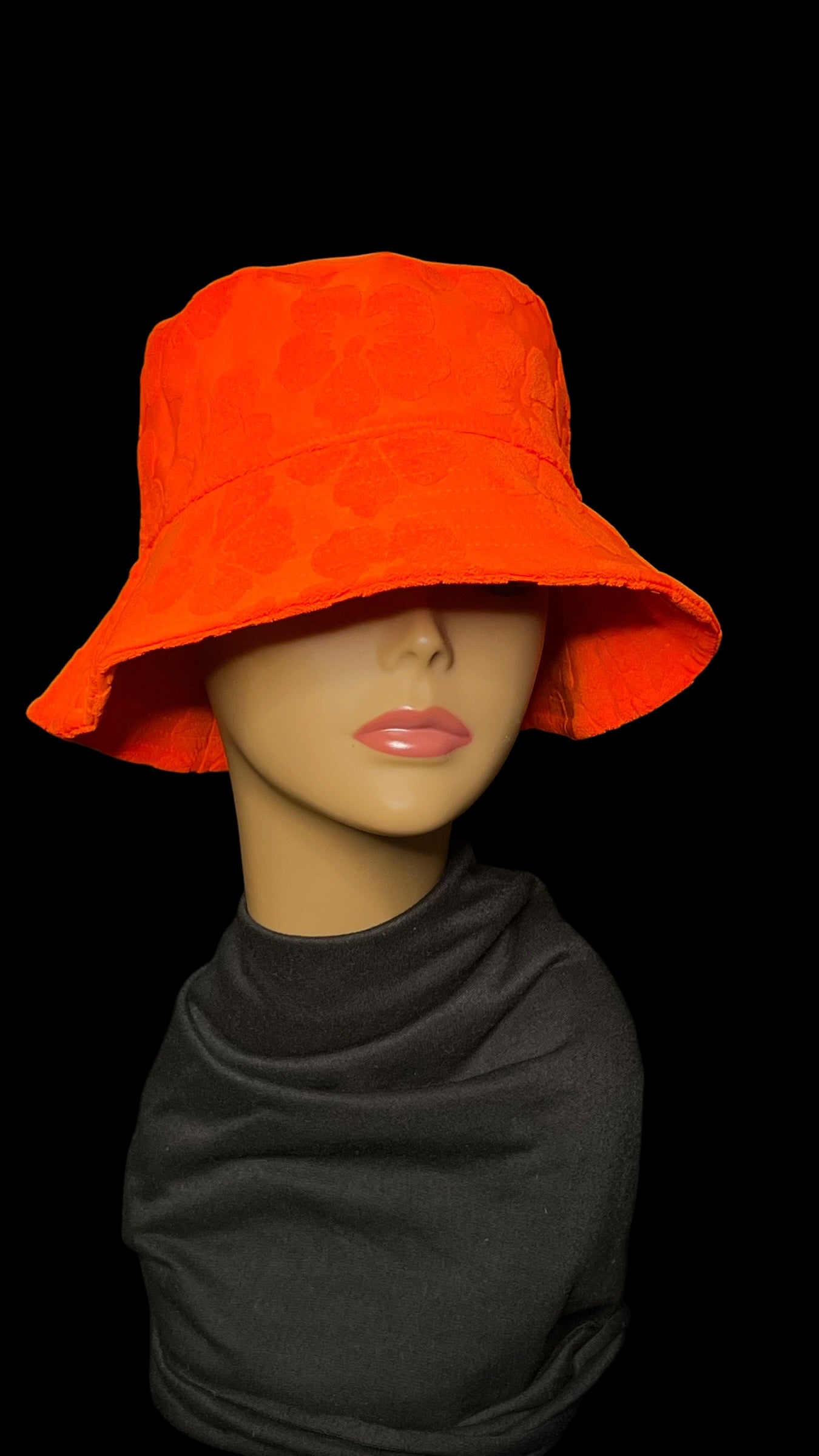 08.02 Hats NWOT Neon Orange Bucket (M)