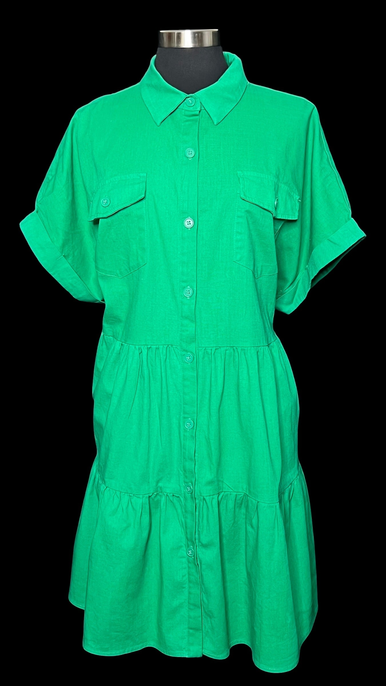08.06 Dresses NWOT Green Babydoll (2X) Fits (XL/1X)