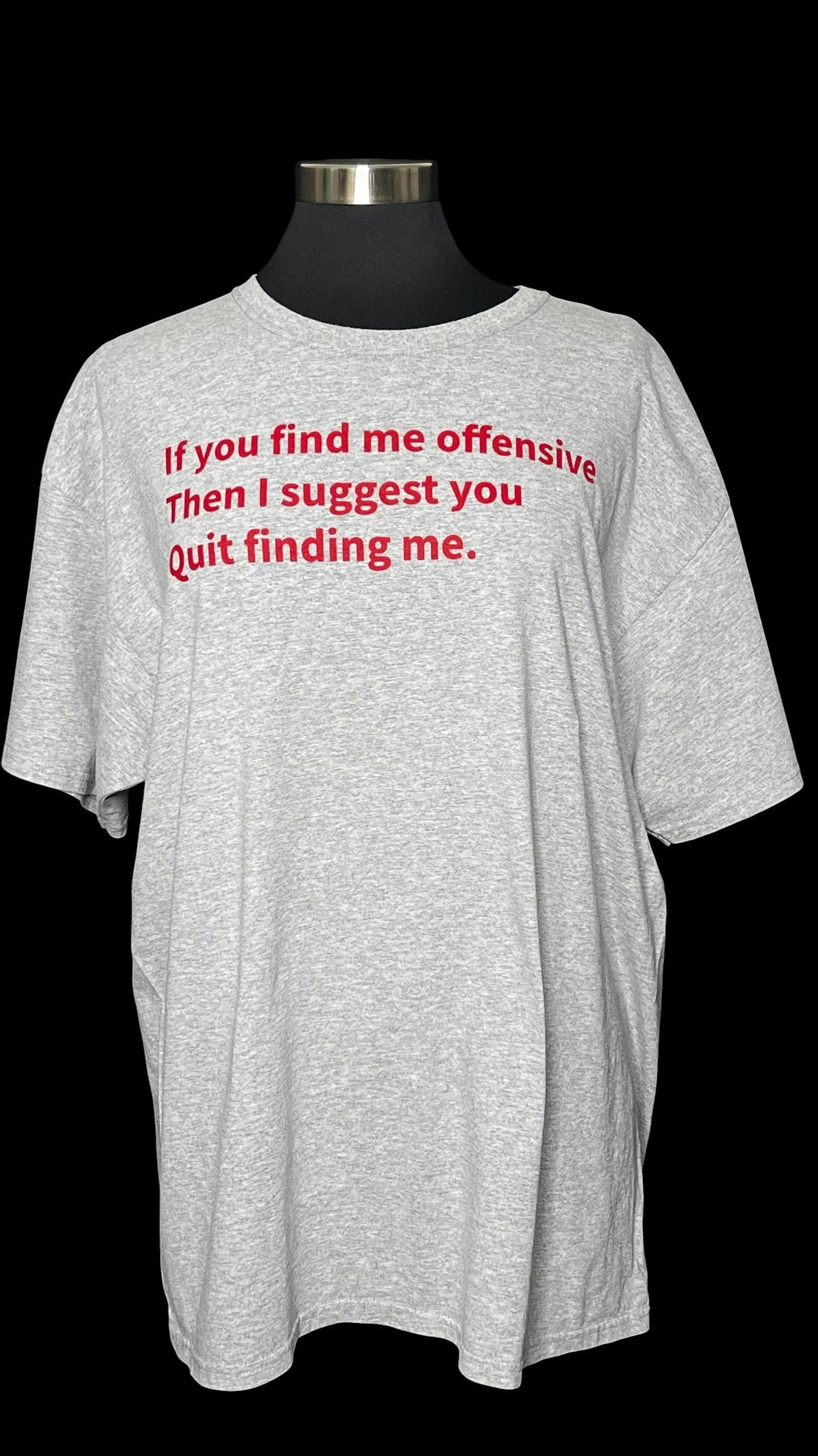 08.03 Tops If You Find Me Gray Tee (XL)