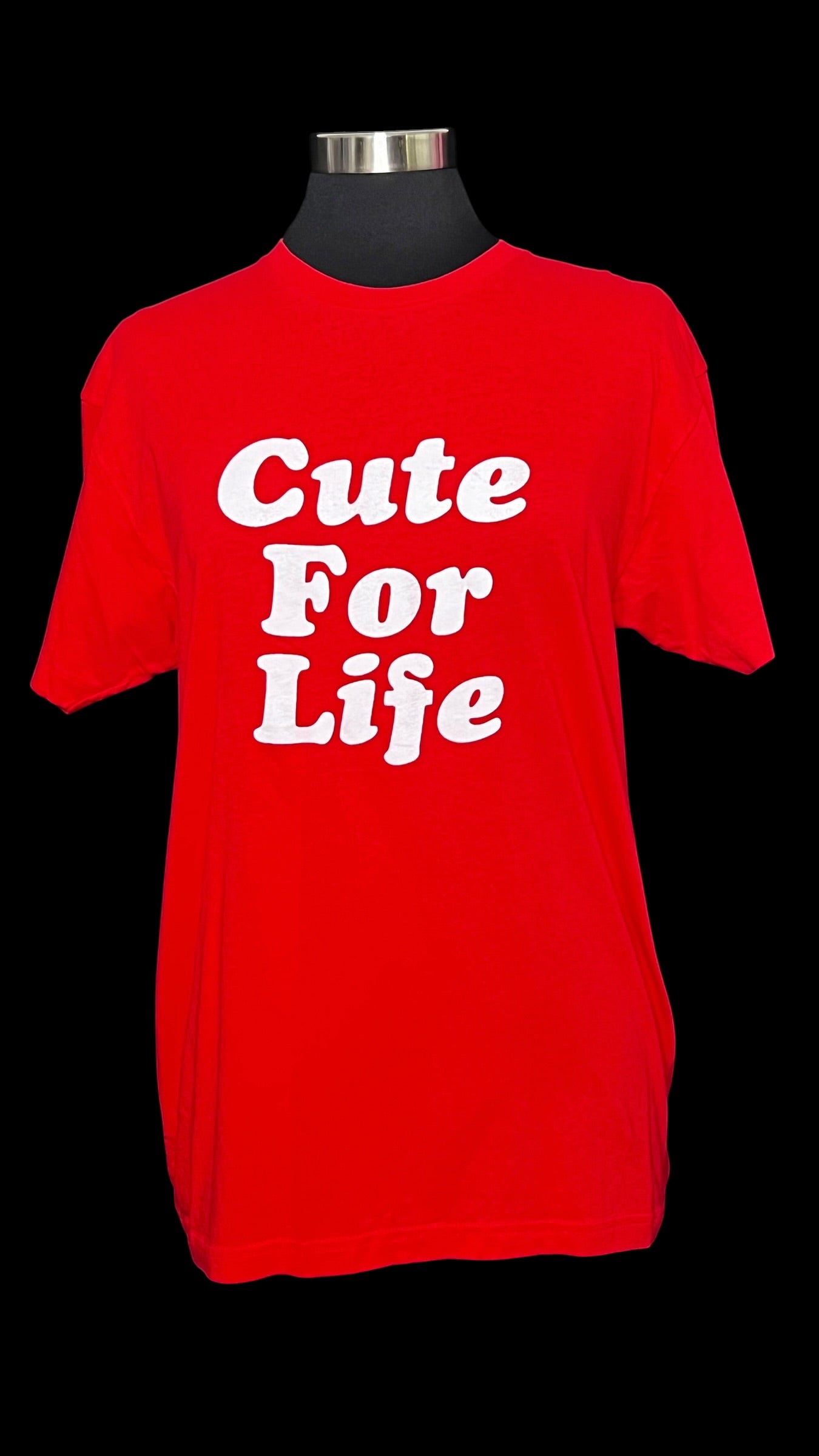 08.27 Tops NWOT Cute For Life Red Tee (L)