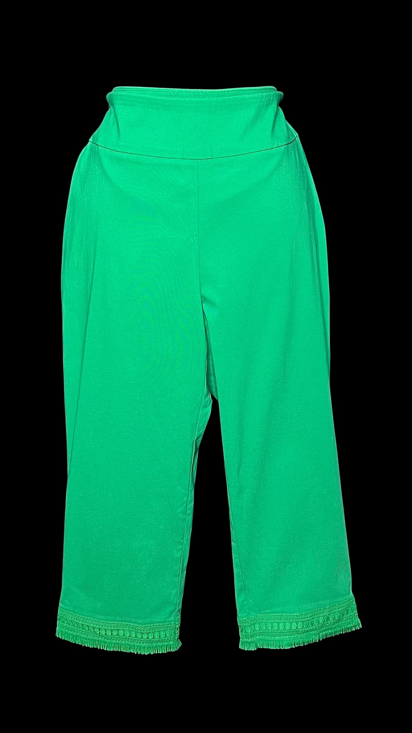 08.16 Pants NWT Zac & Rachel Green Slim Crop Stretch (12) Fits (12/14)