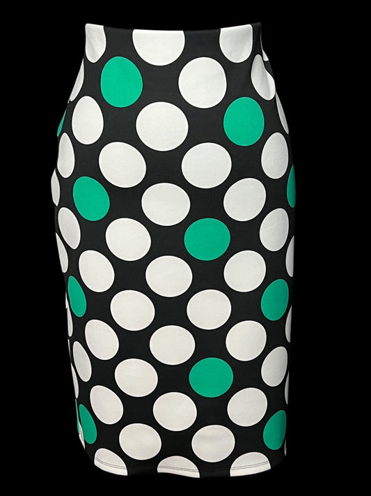 07.23 Skirts NWOT NYCC Blk/Grn/Wht Polka Dot Pencil (L) Fits (L/XL) Cvy