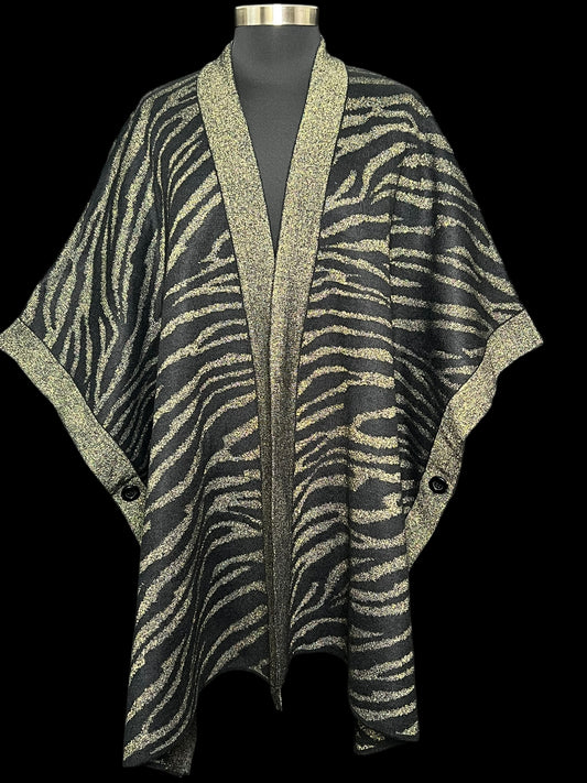 11.08 Shawls Ashro Blk/Gold (M/2X) Cvy