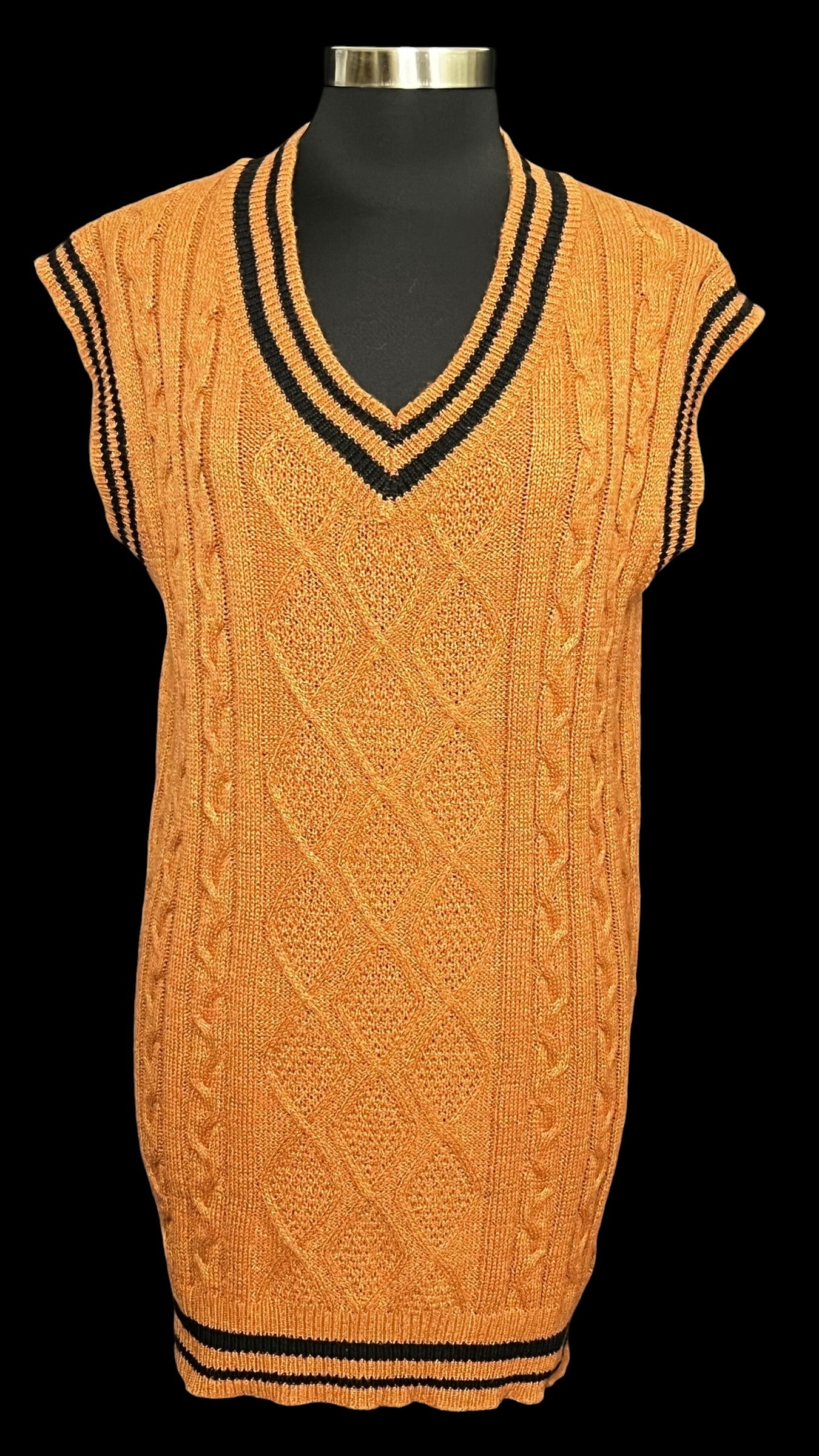 10.13 Sweaters Brown/Blk Knit Vest Long (8/10) Slim