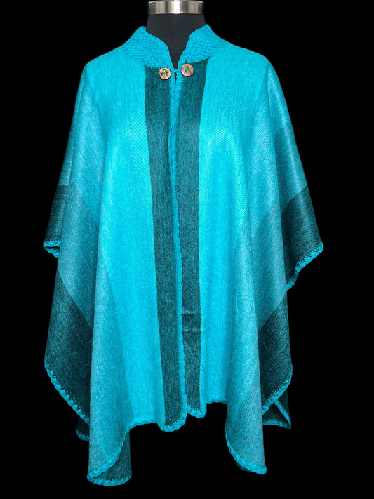 11.08 Shawls NWOT Turquoise Alpaca (L/1X) Cvy