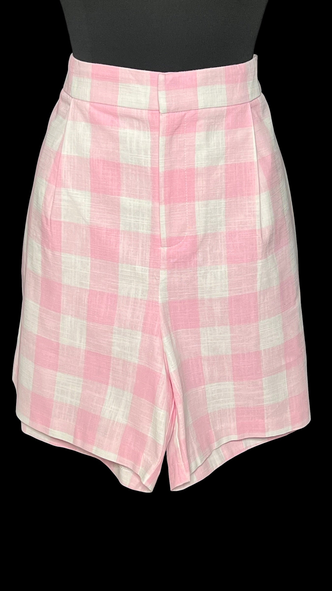 07.05 Shorts NWT Eloquii Pnk/whit Plaid (16)