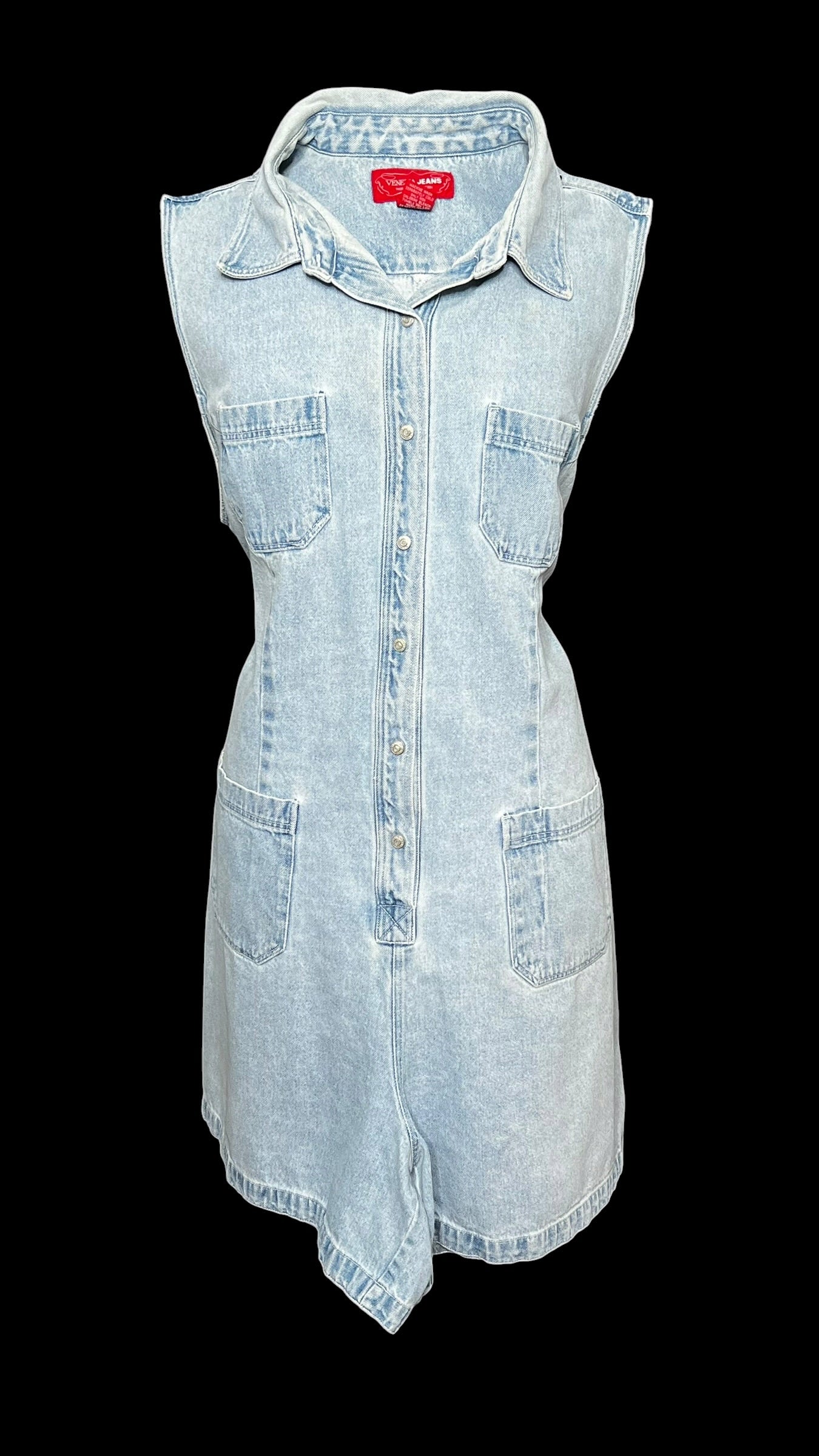 08.27 Rompers Vintage Venezia Jeans Lt Wash Denim (24) Fits (18/20) Cvy