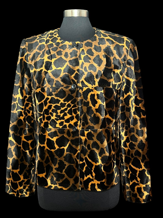 10.08 Blazers Harve Benard Vintage Leopard (16) Fits (10) PTP 21"