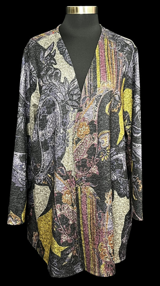11.19 Cardigans Prpl/Blk Multi Print (2X)
