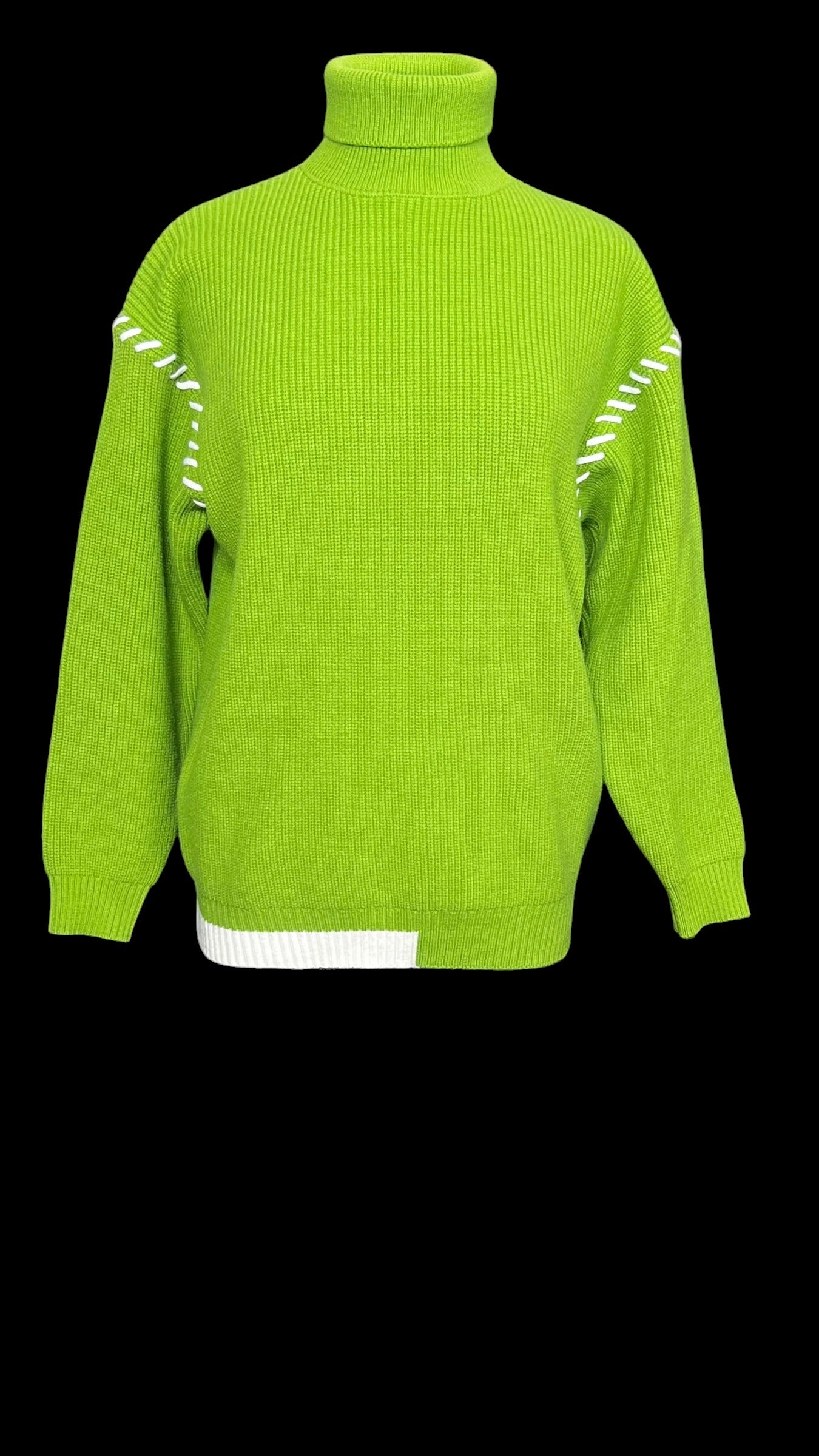 10.13 Sweaters Green w/Cream Details (10/12)