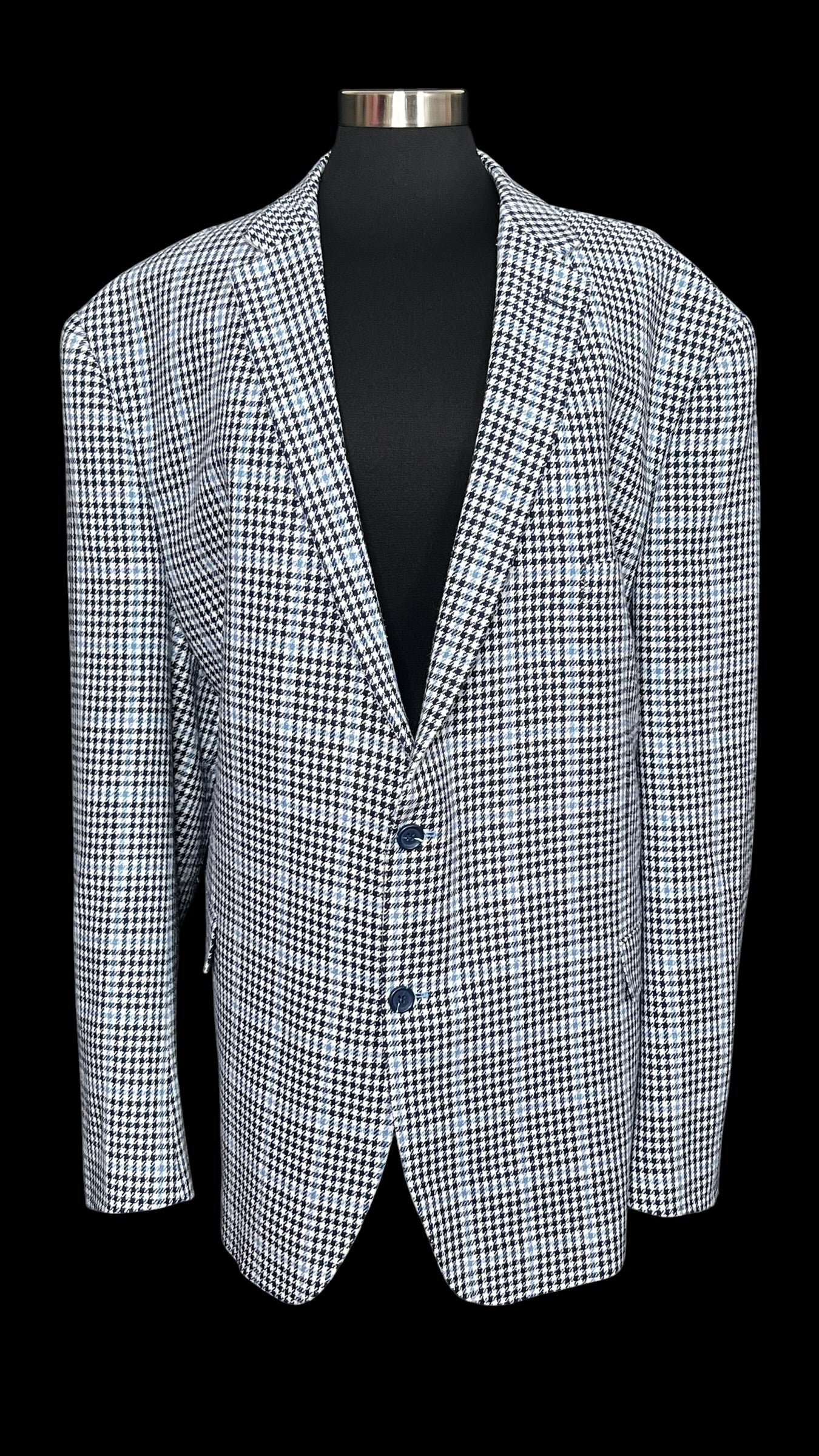10.02 Blazers Blu/Wht Houndstooth (60L) Fits (3X/4X) P29/L33