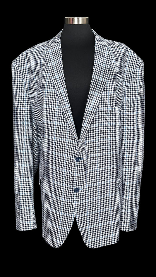 10.02 Blazers Blu/Wht Houndstooth (60L) Fits (3X/4X) P29/L33