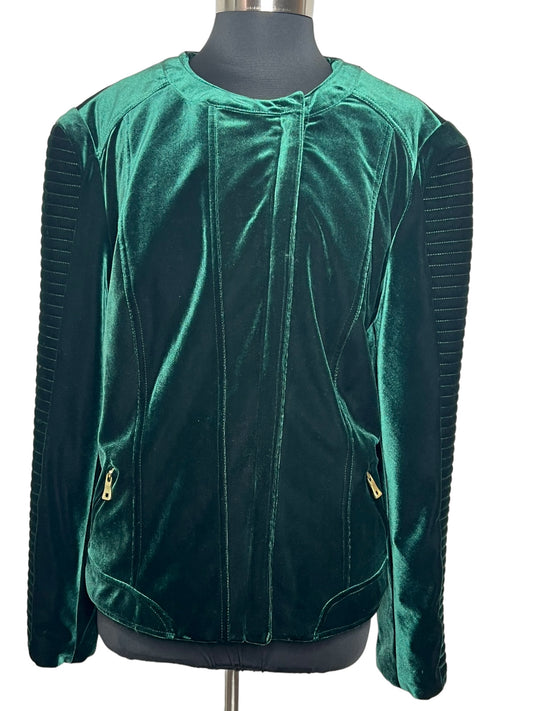 01.31 Jackets NWOT INC Green Velvet Moto (3X) Fits (2X) Cvy