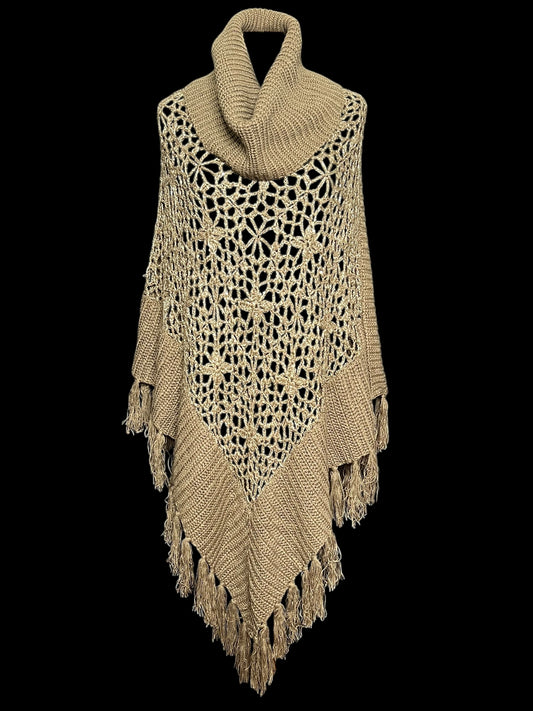 11.06 Shawls Lloquent Mocah Knit Lattice Sequined (L) Fits(L/XL)