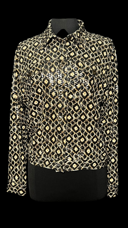 07.27 Jackets Notations Animal Print Clear Flat Sequin (L)