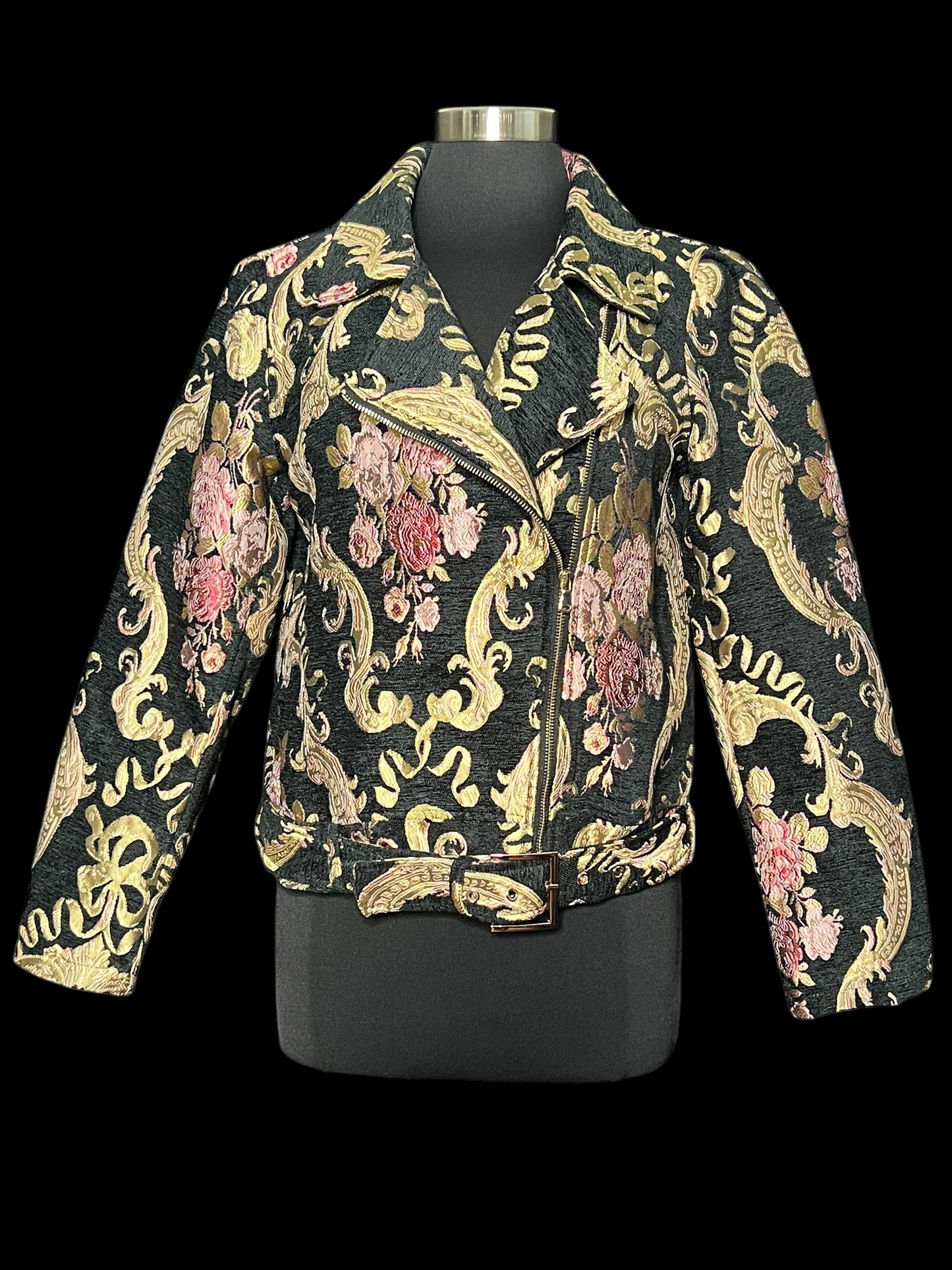 10.29 Jackets Venus Gld/Blk/Pnk Tapestry Moto (M) Fits (8)