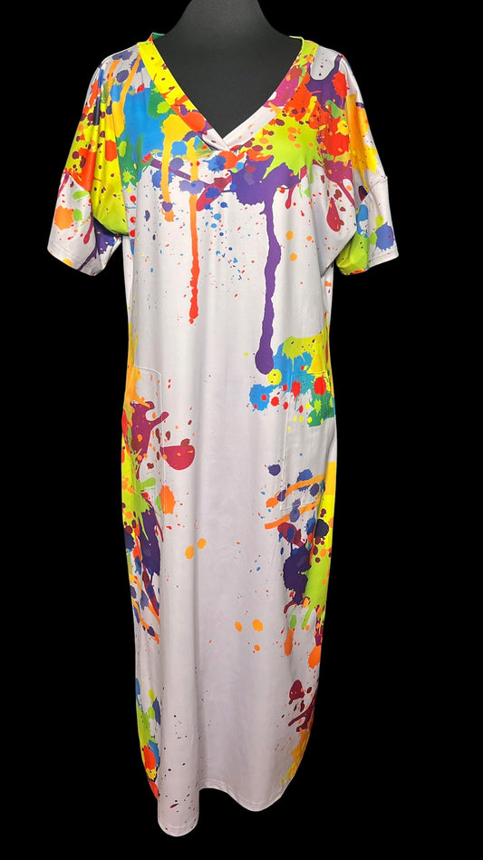 07.05 Dresses Chicme Gray Color Splotch (1X) Fits (10/14) Tall