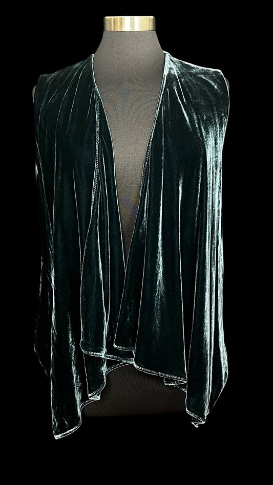 10.05 Vest C. Creek Cerulean Velvet/Silk Boho (10/12)