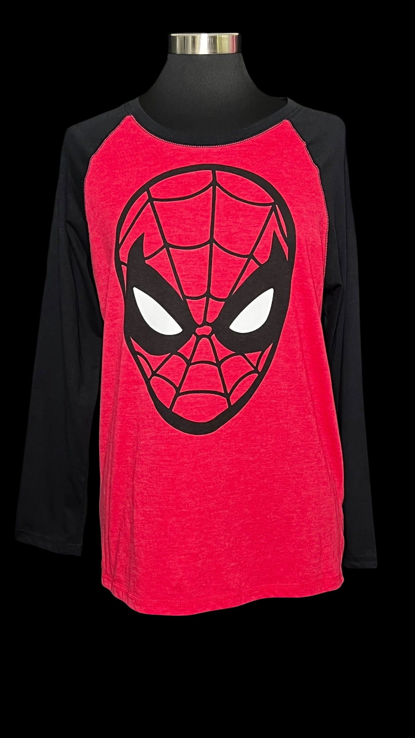 08.27 Tops NWT Marvel Spiderman Red/Blk Tee L/S (M)