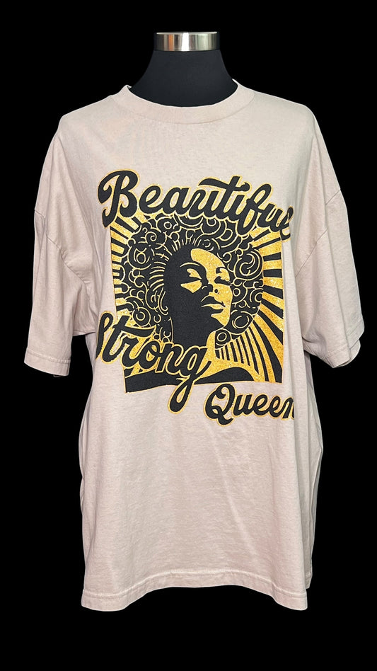 07.21 Tops NWOT Beautiful Strong Queen Tee (2X) Cvy