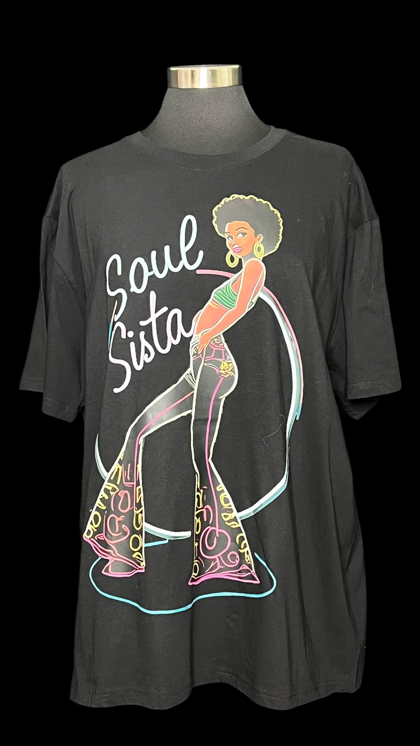 06.24 Tees NEW Soul Sista (2X) Fits (1X/2X) Cvy