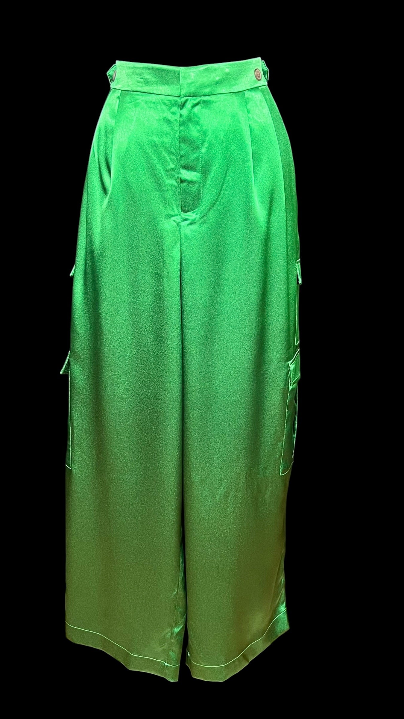 07.02 Pants NWOT A New Day Green Satin (17) Fits (14/16) Cvy