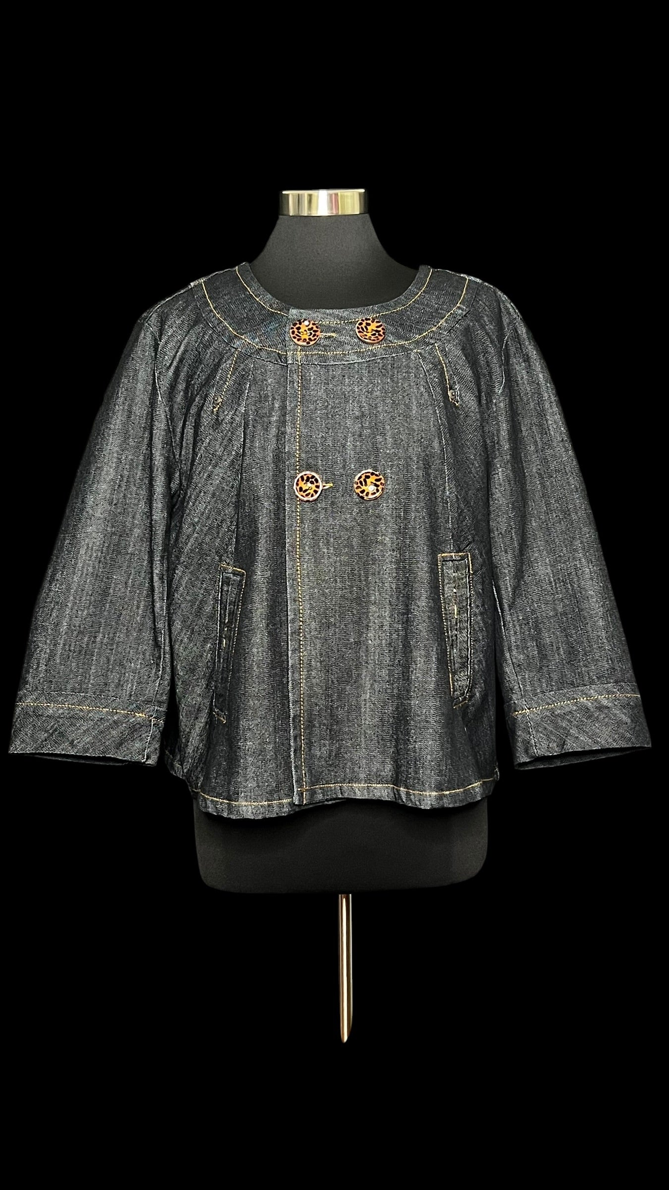 08.27 Jackets A. Stewart Dark Denim Swing (22W) Fits (16/18) Cvy