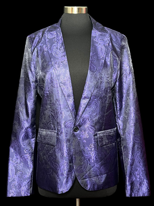 09.08 Blazers Purple Paisley Men's (L) Fits (10) PTP 20.5”