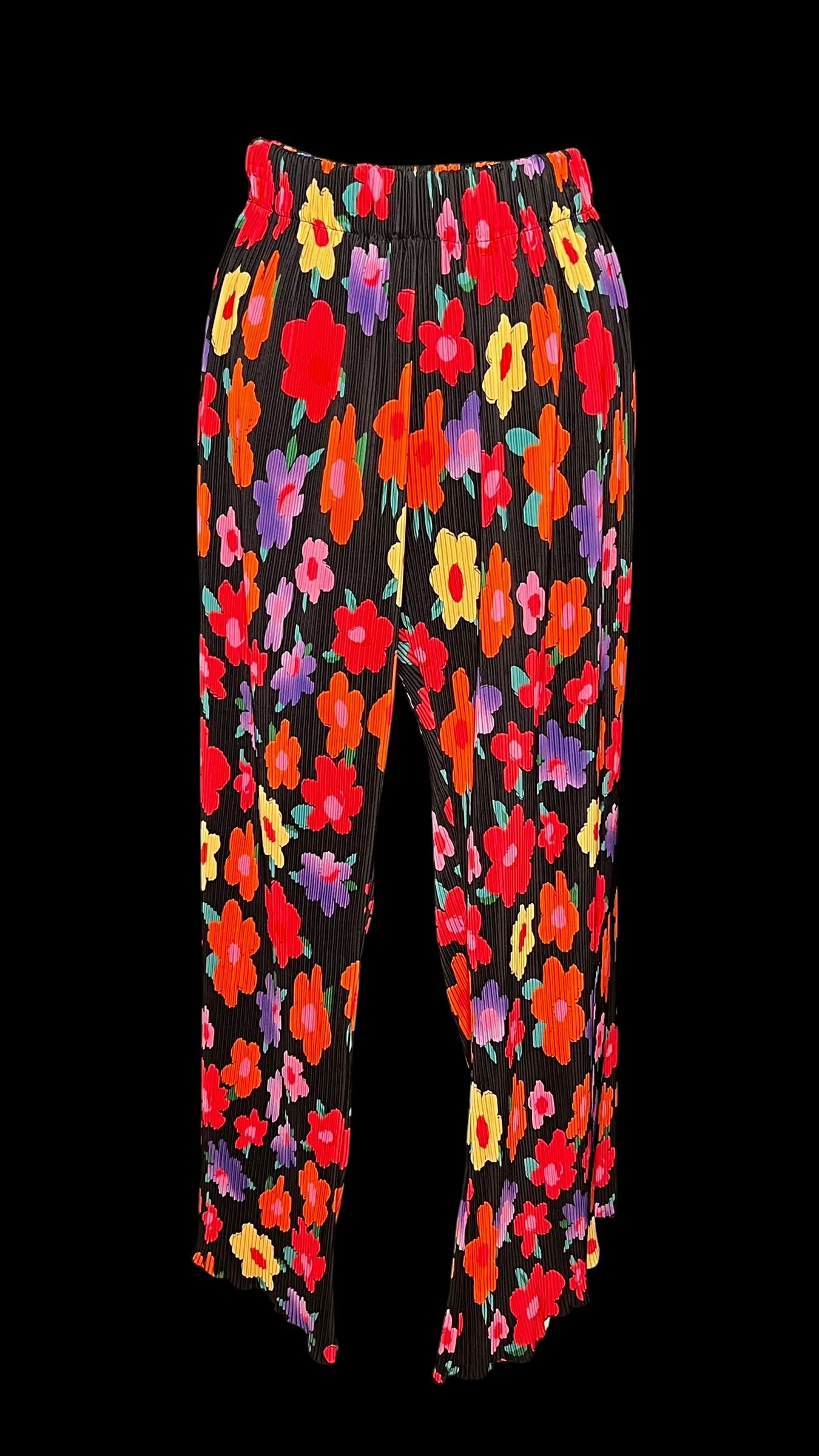 07.14 Sets NWOT Blk Crinkle Multicolor Floral (8)