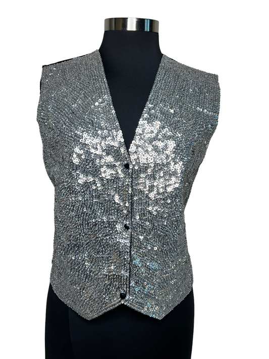 10.14 Vests NWT Silver Sequin (M)