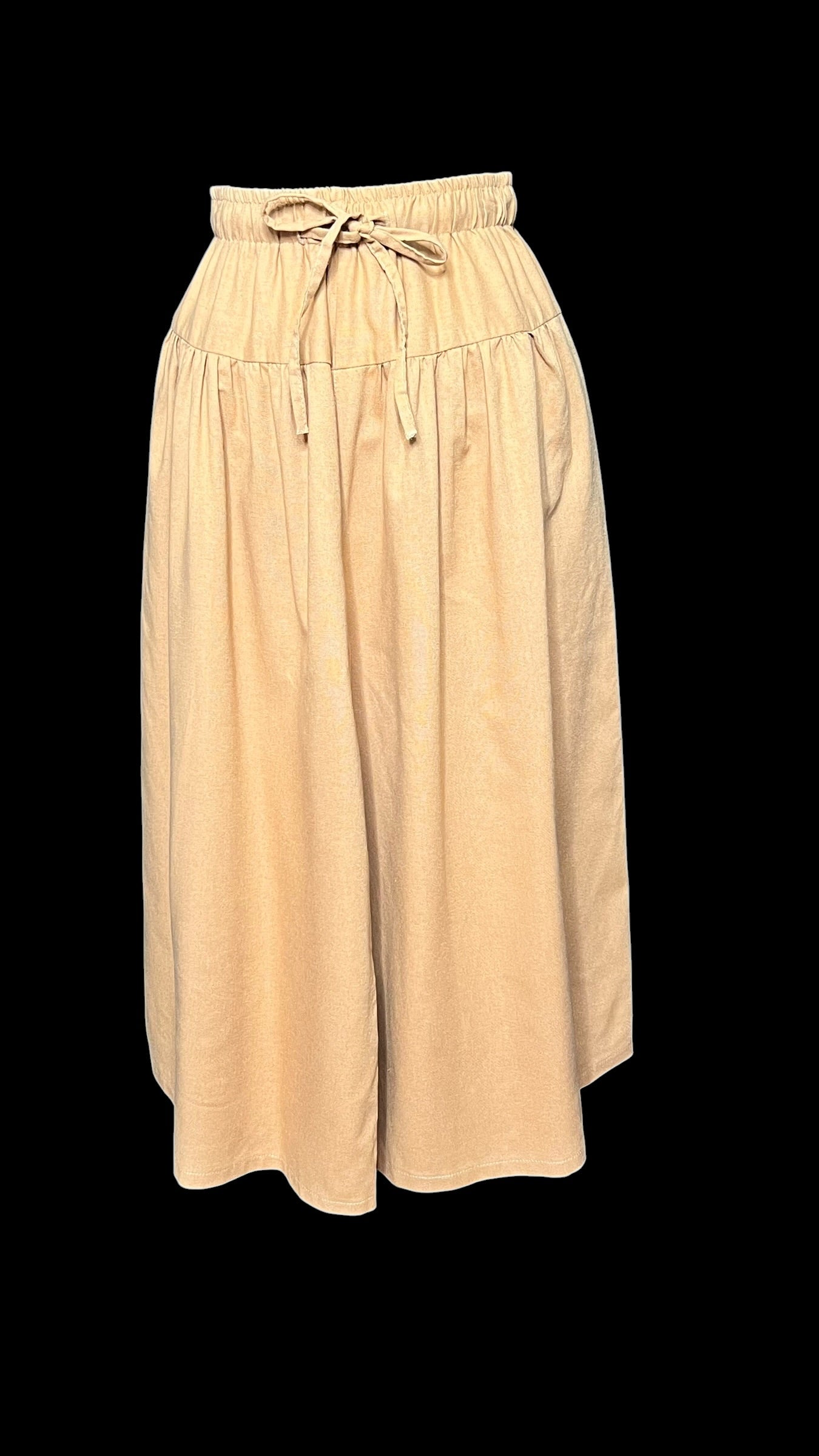 06.24 Pants Toffee Wide Leg Capri (M/8) Rise 10"