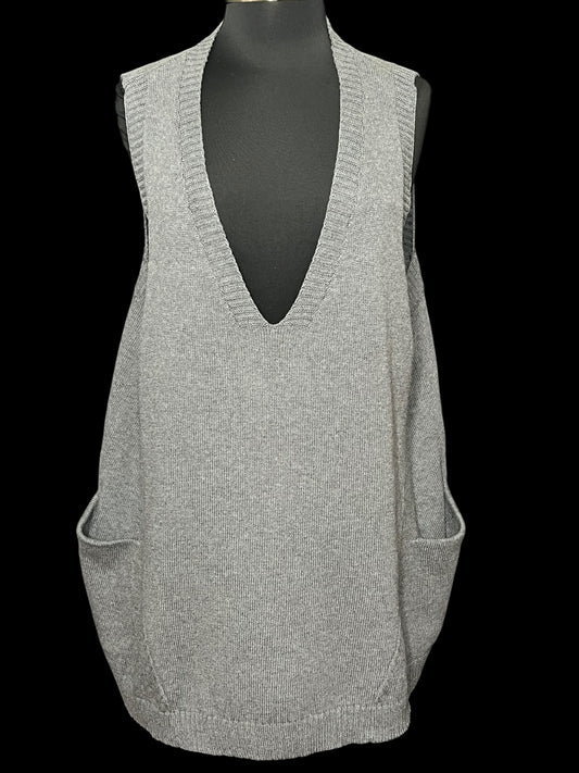 10.27 Sweaters NWT YESNO Gray Sweater Vest (3XL) Fits (2X/3X) Cvy