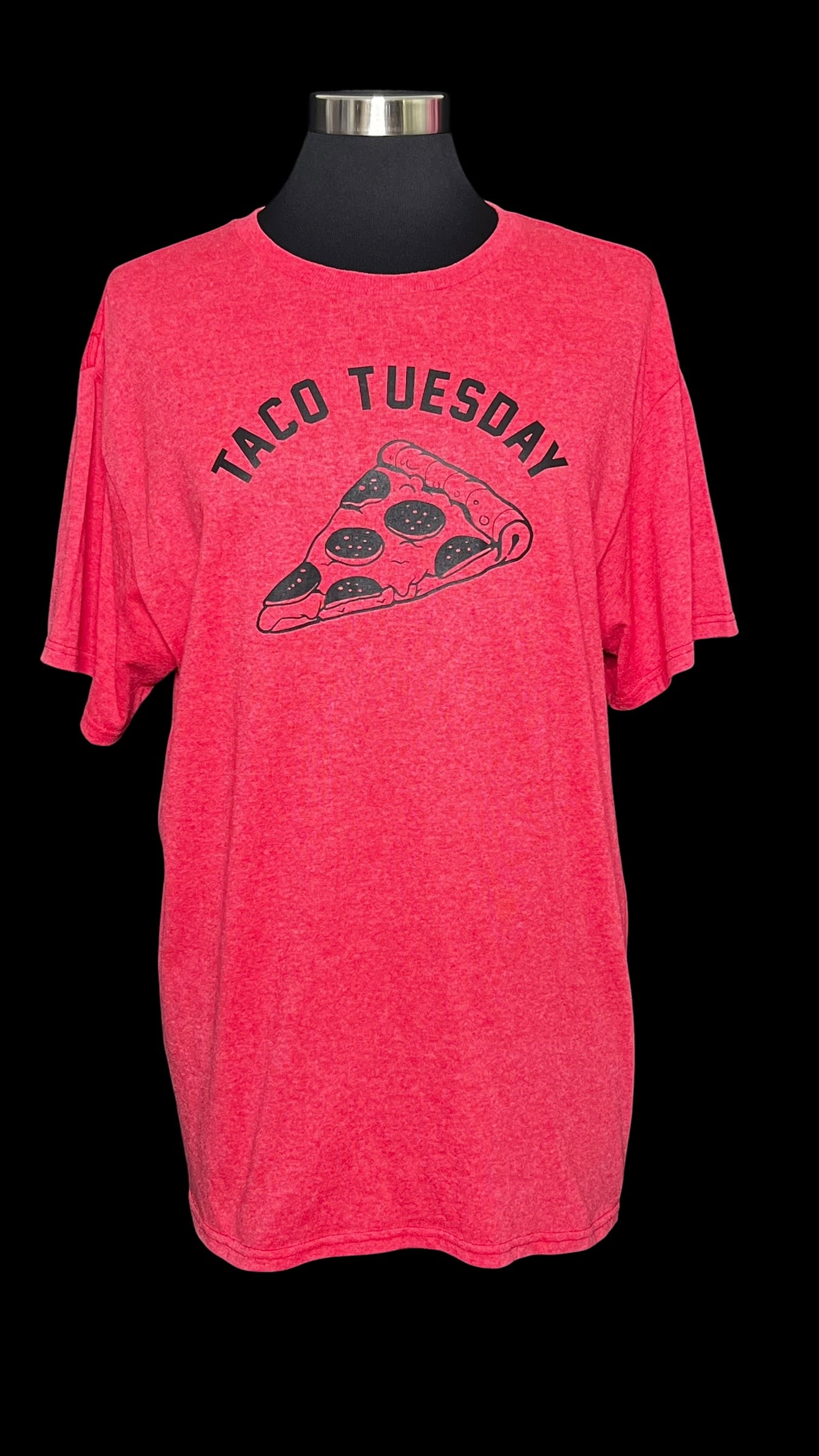 08.27 Tops Taco Tuesday Pizza Red Tee (L)