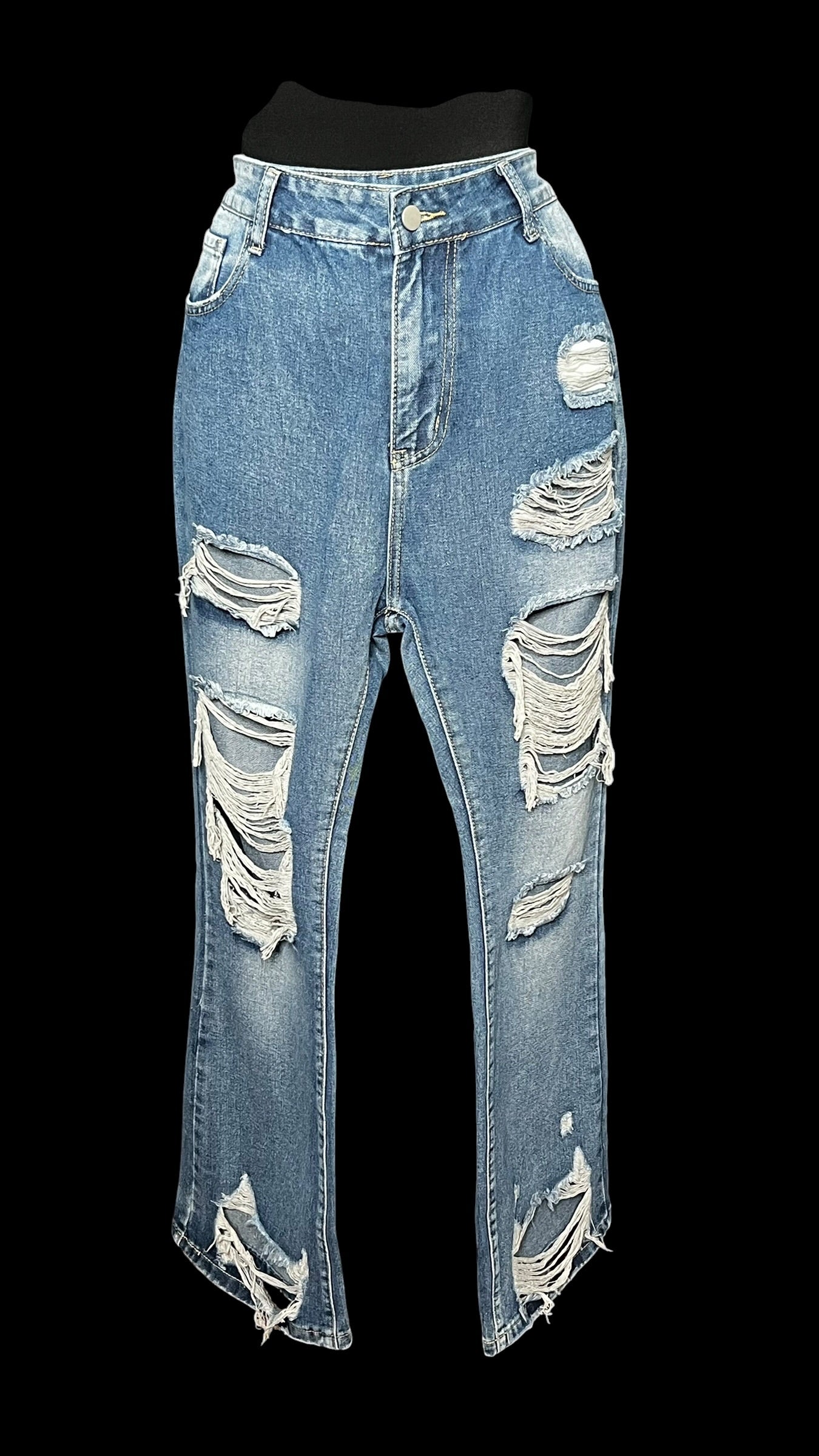08.27 Pants NWOT Distressed Denim (W/32/R12/H41/I29) (8/10) Slim