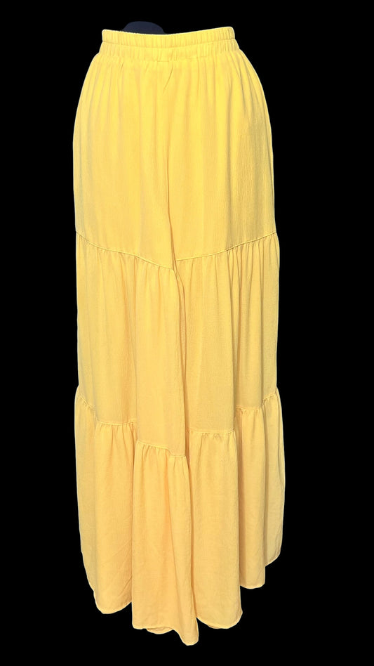 07.05 Pants Ylw Tiered Palazzo (L) Fits (M/8)