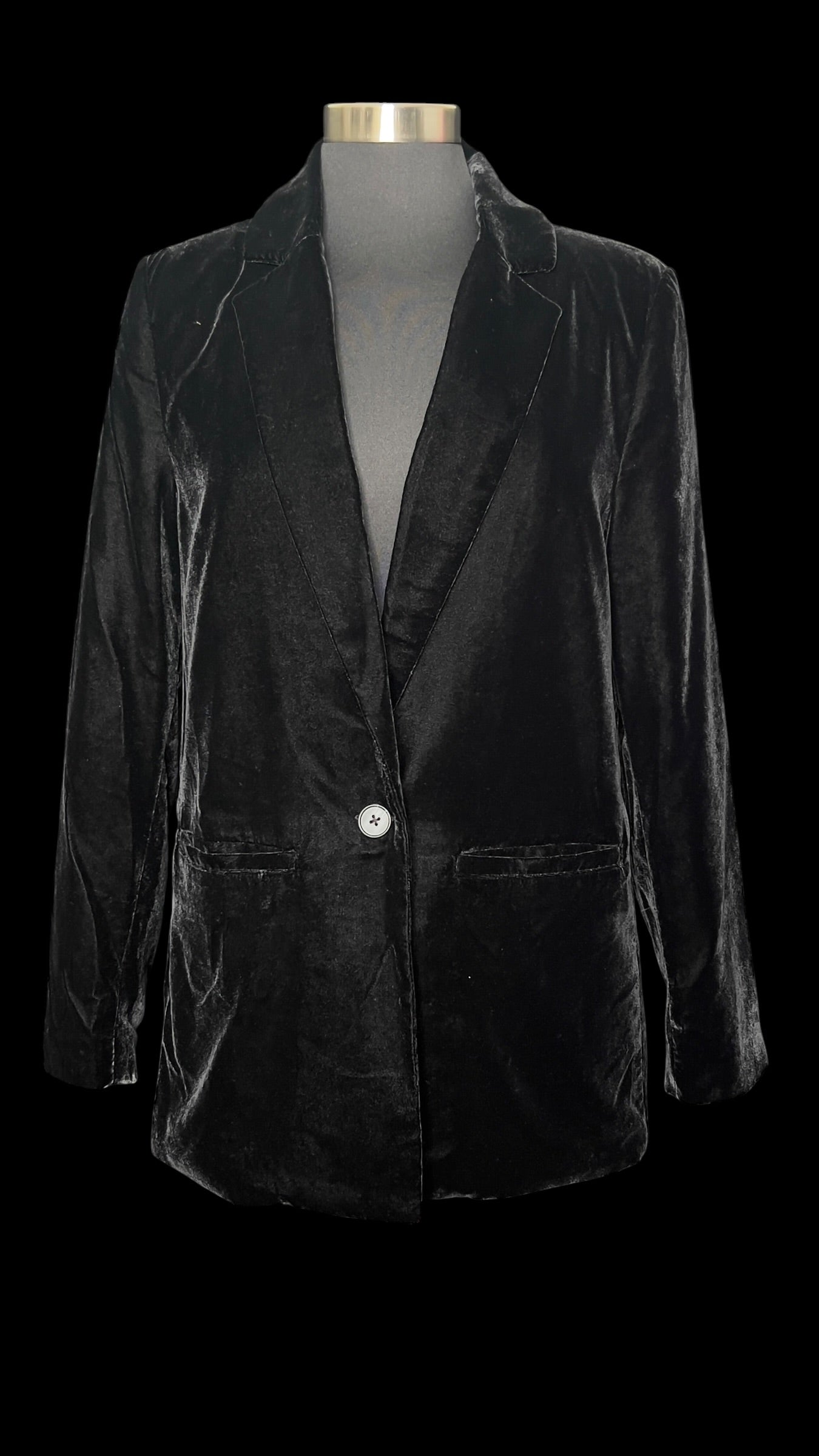 10.15 Blazers Old Navy Black Velour (M) Fits (8) P20/l28