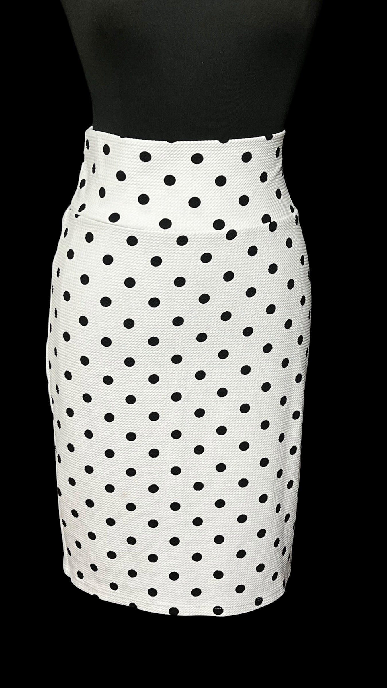 08.02 Skirts Lula Roe Blk/Wht Polka Dot Pencil (L)