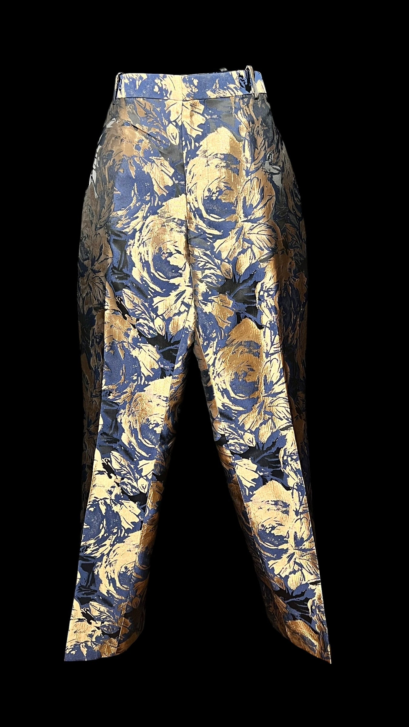 06.24 Pants NWT INC Milan Slim Fit Blu/Gld (W38) (L32) Fits (10)