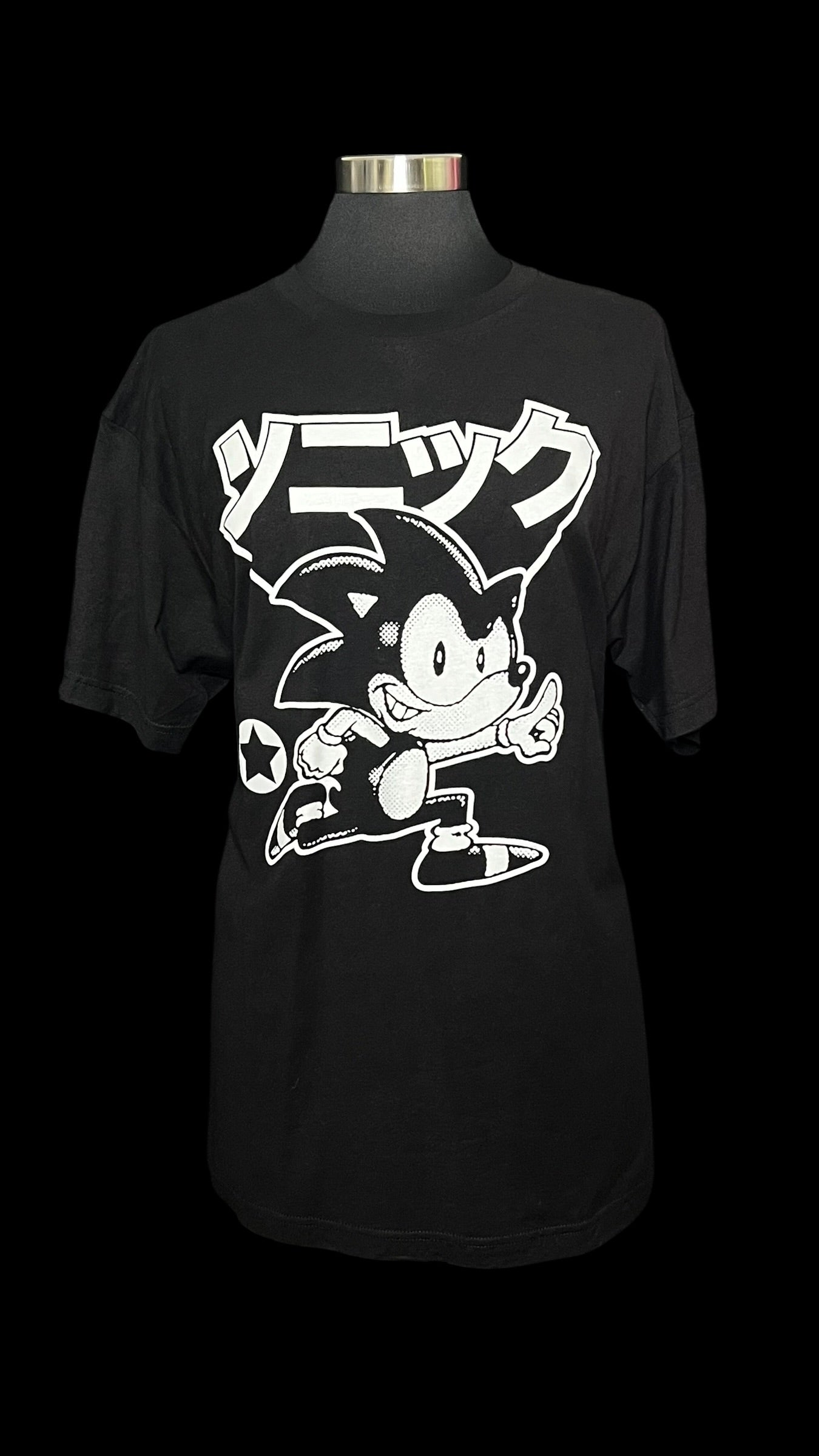 08.27 Tops NWT Sonic Hedgehog Blk Tee (XL)