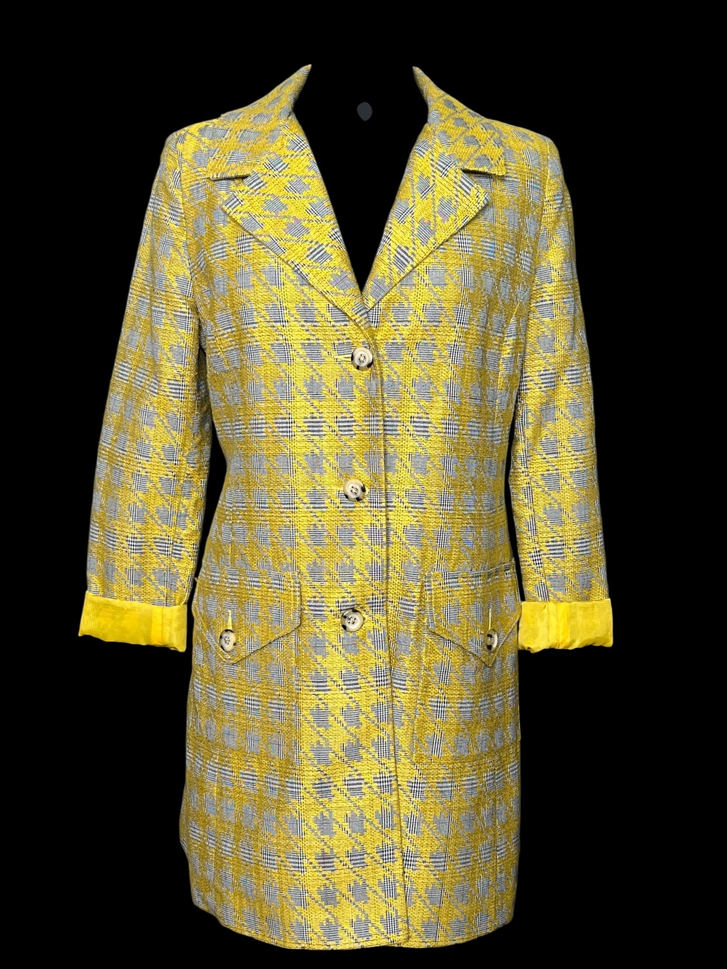 01.02 Blazers Cabi Ylw/Gry Houndstooth (M) Fits (S)