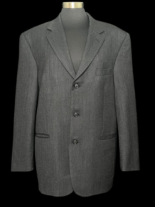 10.08 Blazers Alfani Mens Blak Tweed/Wool (42R) Fits (14/16) PTP 22.5"