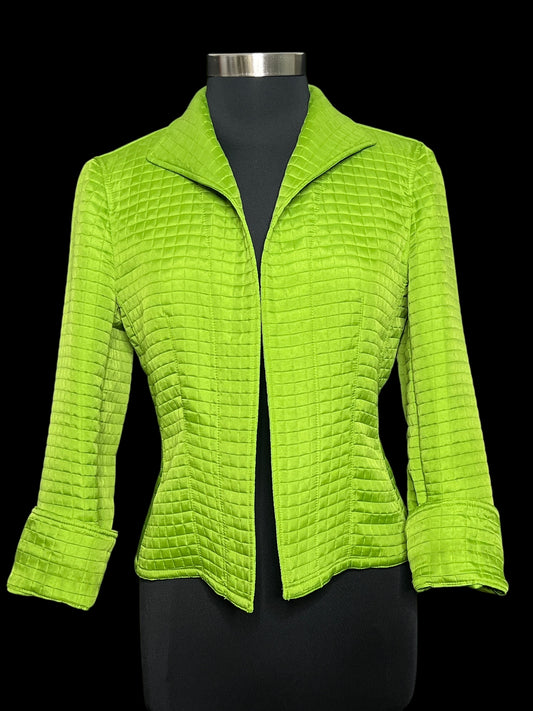 10.08 Jackets Harve Benard Vintage Lime Grn Quilted (8) Fits (8/10)