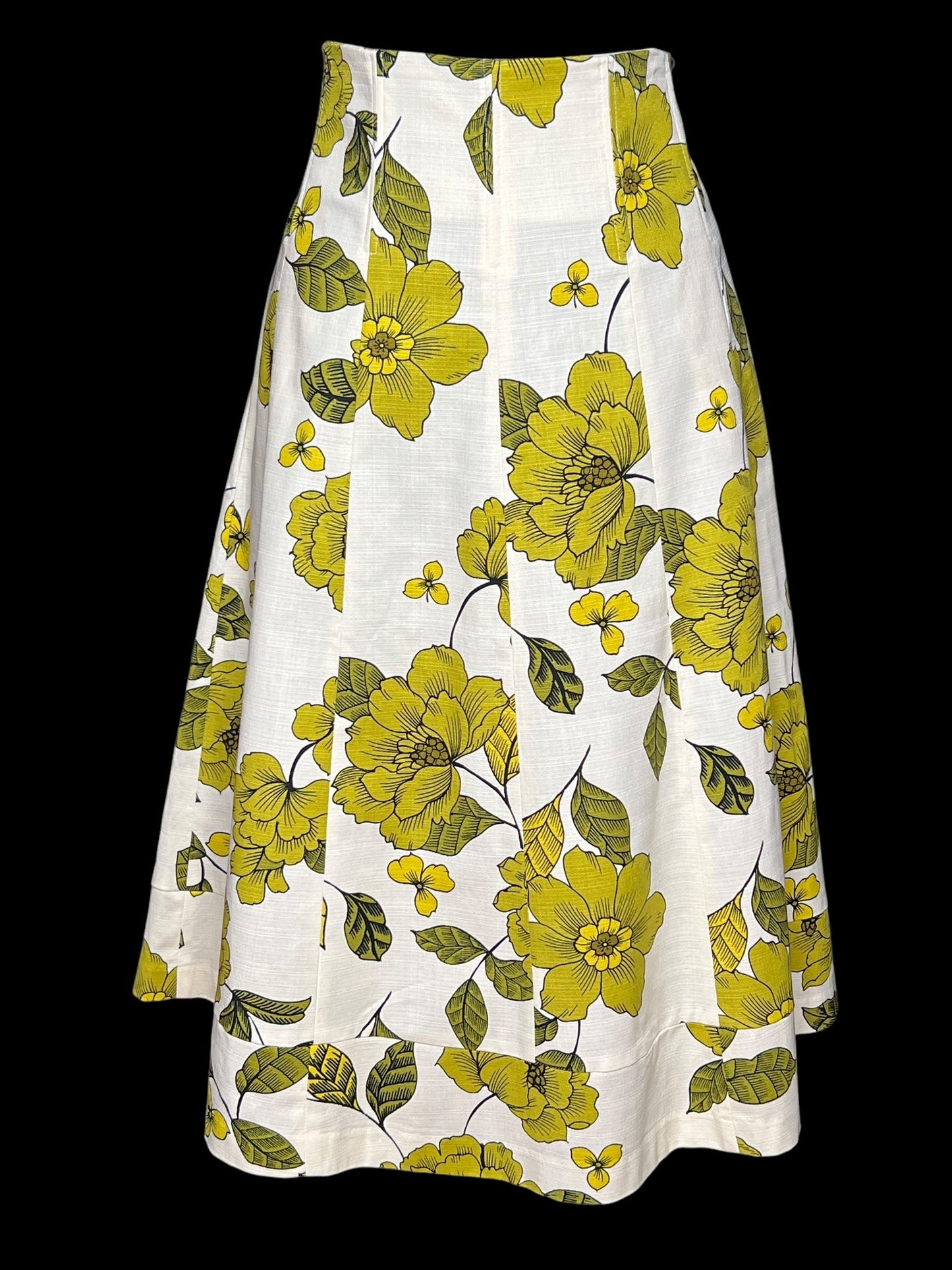 09.17 Skirts NWT Eva Mendez Olive Floral Midi (14) Fits (12)