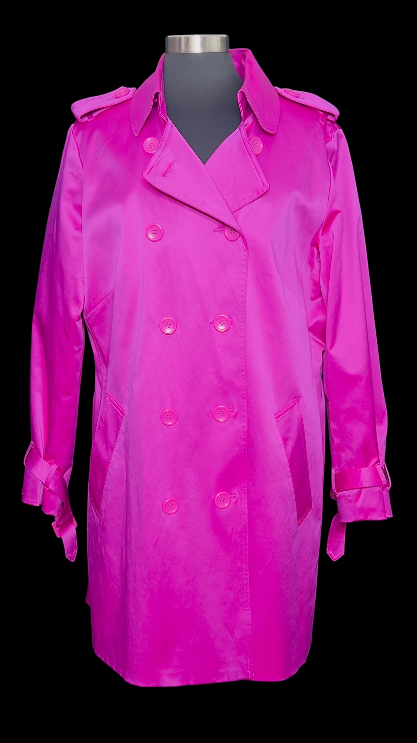 02.17 Coats J. Rivers Magenta Trench (1X) Fits (L) (10/12)