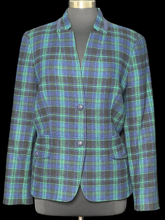 01.23 Blazers Talbots Tartan Plaid Blu/Grn (16) Fits (12)