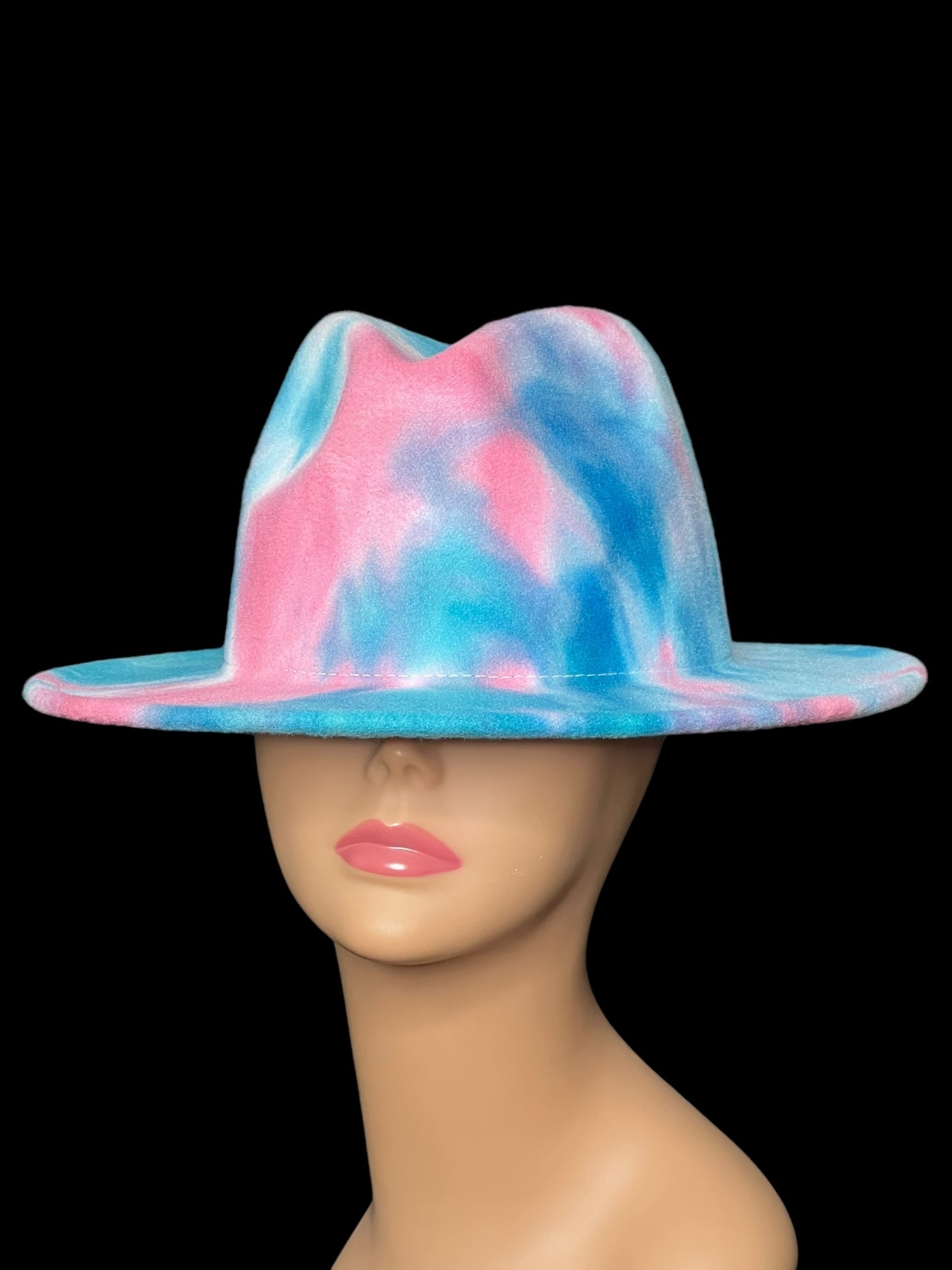 09.02 Hats Pink/Blue Swirl Fedora