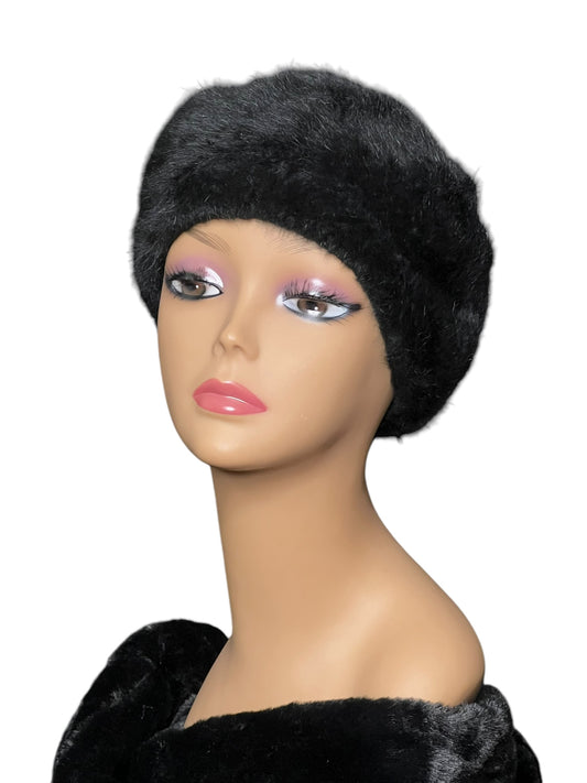 10.13 Hats NWOT Faux Fur Blk Tam