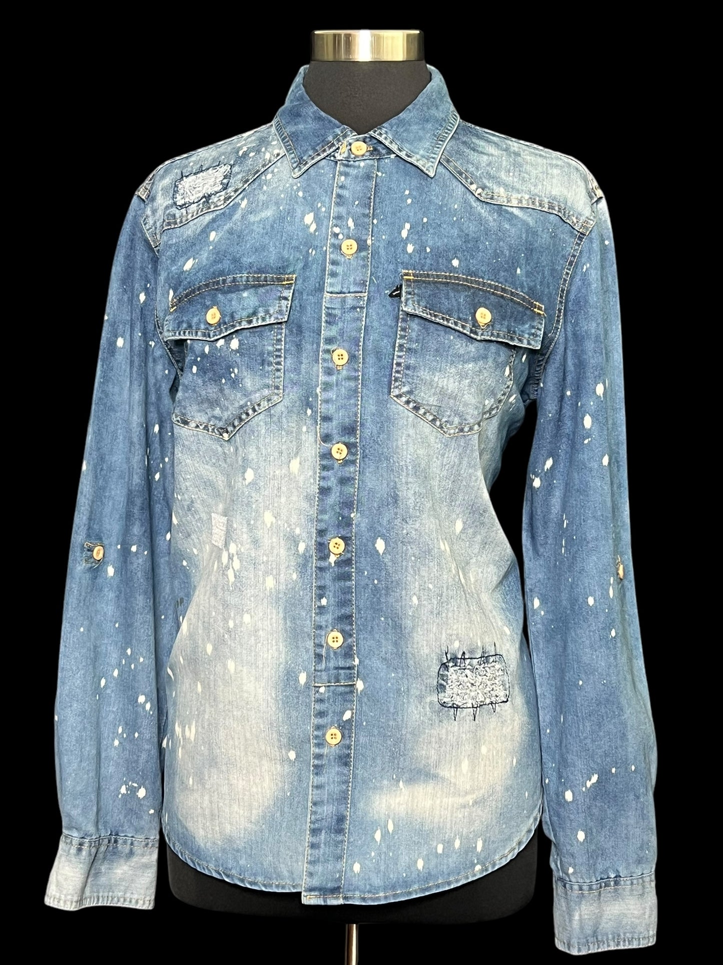 11.08 Blouses RocaWear Distressed Denim (M)