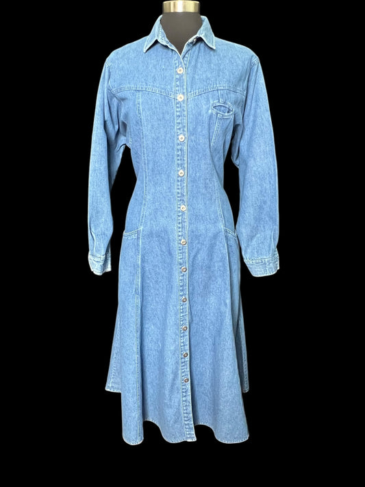 10.20 Dresses Vintage House of Lloyd Private Collection Denim (13/14) Fits (10) PTP 22"