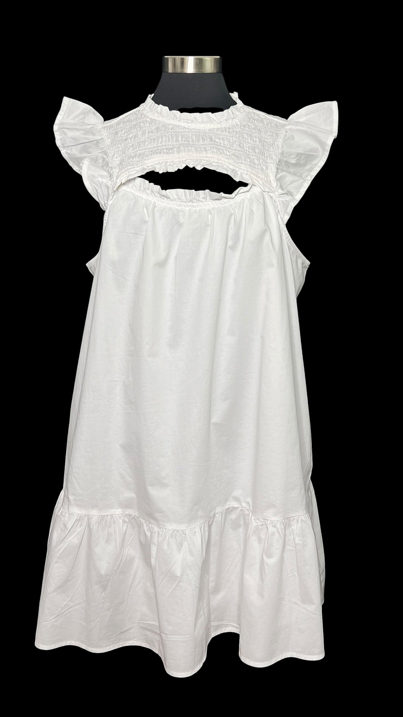 05.28 Dresses NWOT GAP White Ruffle (XL) Fits (L)